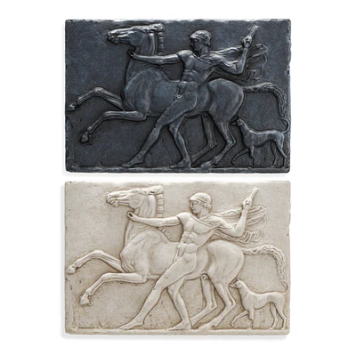 wall greek relief with horse — Ver 1