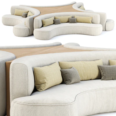 Jenifer modular restaurant sofa JR20 / Modular restaurant lounge sofa — Ver 1