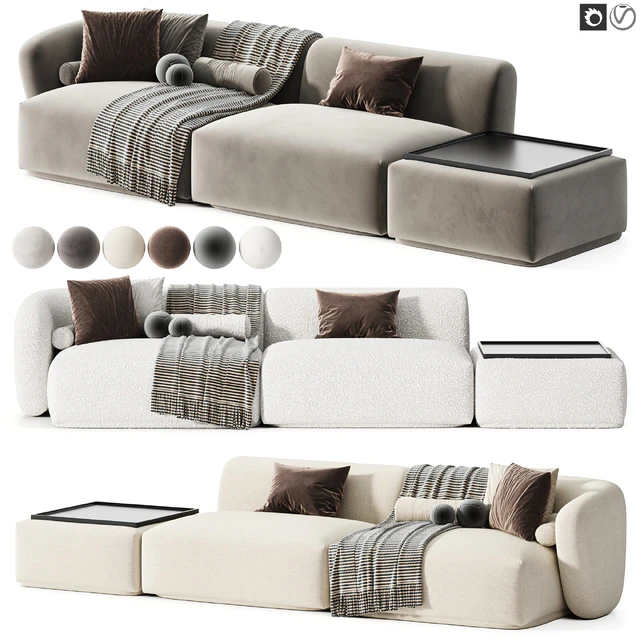 Modular sofa Fabro 4 — Скачать