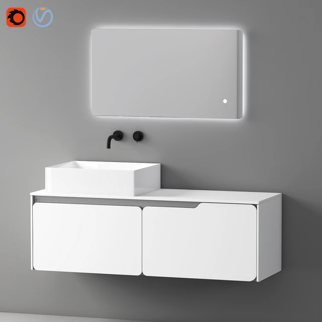 Modern Bathroom Cabinet | No. 084 | SOLIDO — Descargar