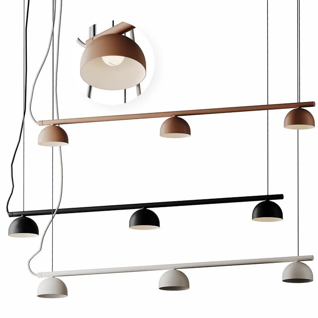 Blush rail 3 pendant lamp from Morten & Jonas — Descargar
