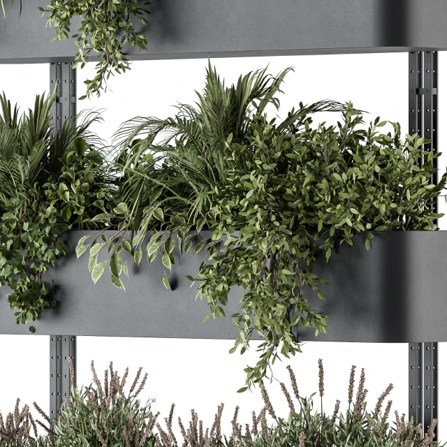 Indoor Plant Set 306 - Box Stand with Hanging Plants — Descargar
