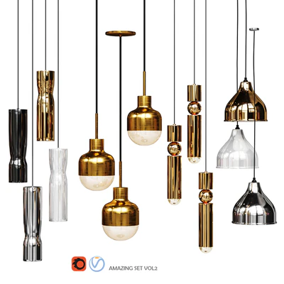 Four Pendant Lights amazing set vol2 — скачать