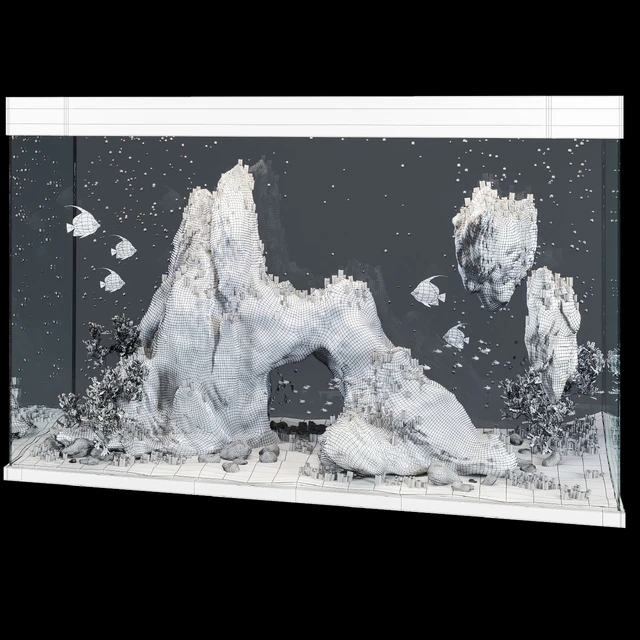Aquarium with rocks and moss — Descargar