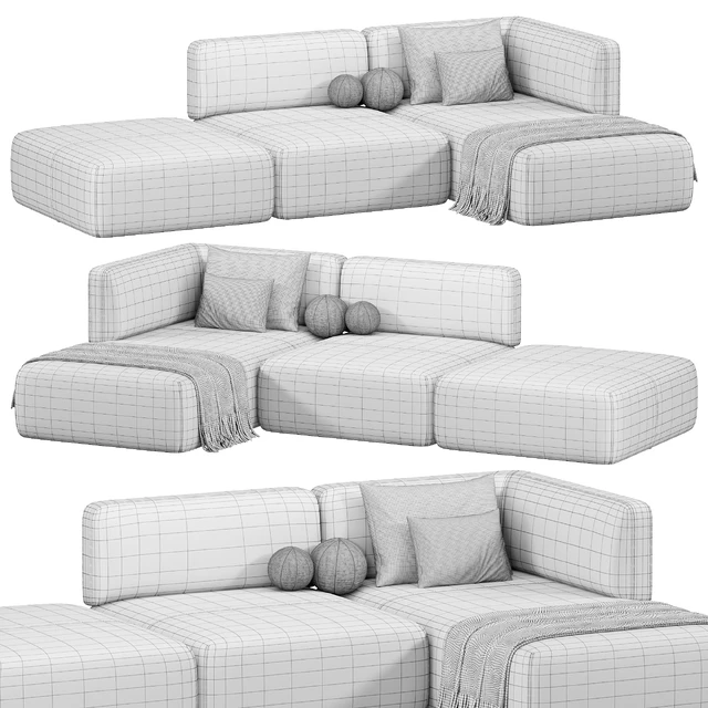 Contemporary Modular Sofa Offered in Elephant Velvet by 1stdibs — Descargar
