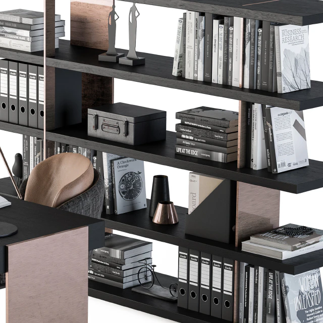 Minotti carson writing table with Rack — Скачать