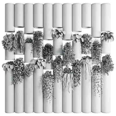plants set partition in wooden frame- Vertical graden wall decor box 30 — Вид 4
