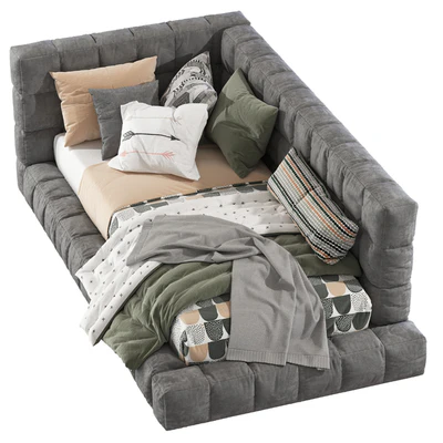 Bed Baldwin Lounge Corner Upholstered Bed 2 — Ver 3