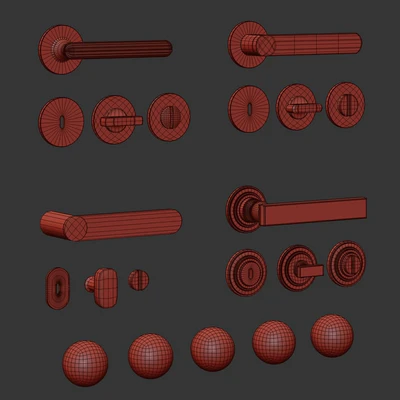 Door handles DND /Zeppelin, Luce, Pure, Lucrezia/ — Ver 3
