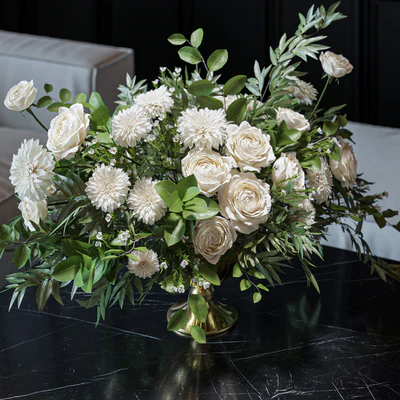 Flower Set 053 White Rose Dahlia Big bouquet — Ver 4