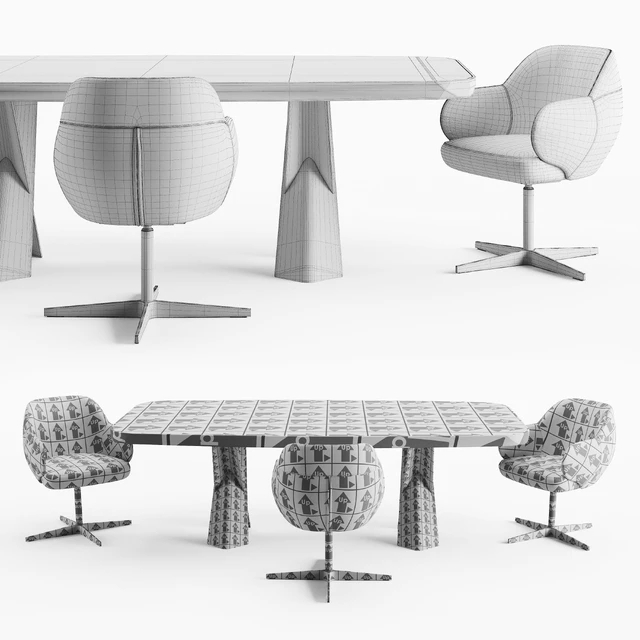 Cattelan Italia Mad Max Keramik Premium table and Bombe X chair — Descargar