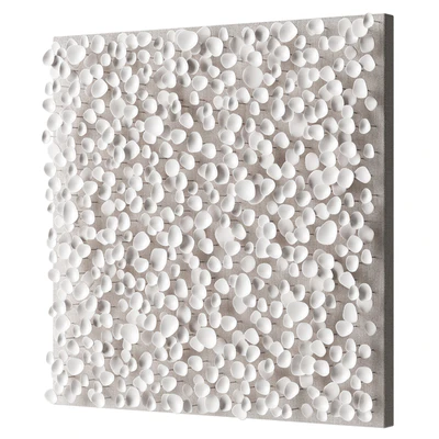Art canvas with white petals — Ver 1