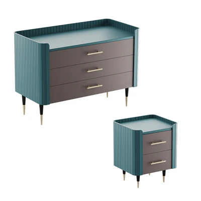 furniture set Lali Dressing Table, Lali Chest of Drawers, Lali Bedside Table — Ver 4