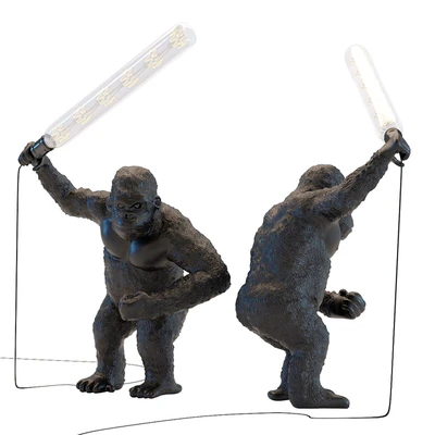 Table Lamp Animal Fighting Kong Mat Black — Вид 1