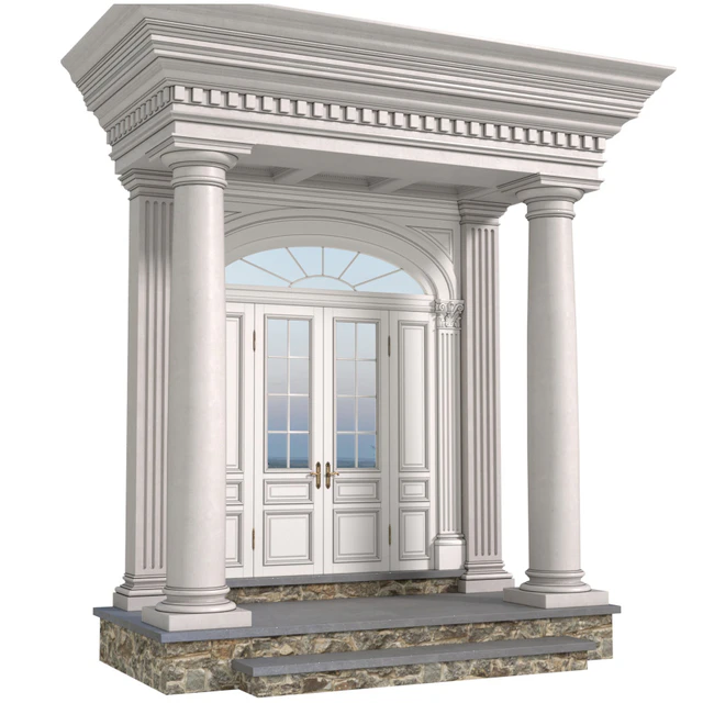 Column Porch MODERN ENTRANCE to the house Classic Front Porch Portico FRONT DOOR — Download