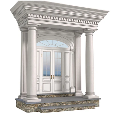 Column Porch MODERN ENTRANCE to the house Classic Front Porch Portico FRONT DOOR — View 1