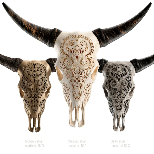 Carved cow skull — Скачать