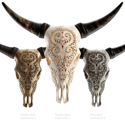 Carved cow skull — Вид 5