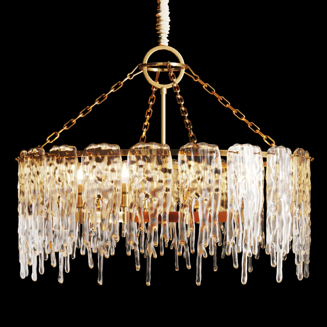 Chandelier with ice plates SPRING Ø80 — Descargar