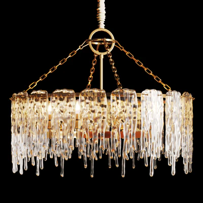 Chandelier with ice plates SPRING Ø80 — Ver 2
