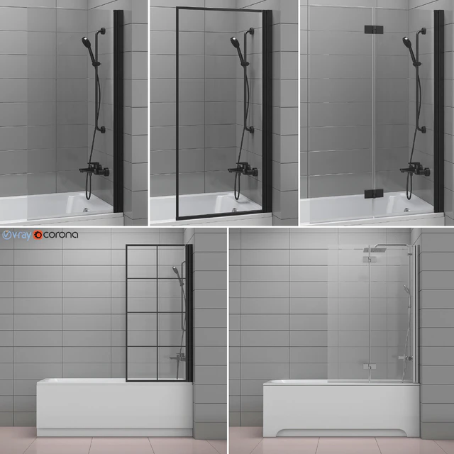 Curtains for bathtubs and bathtubs Radaway and Villeroy & Boch set 62 — Descargar