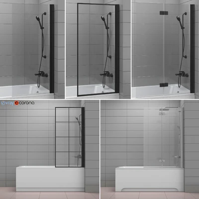 Curtains for bathtubs and bathtubs Radaway and Villeroy & Boch set 62 — Ver 1