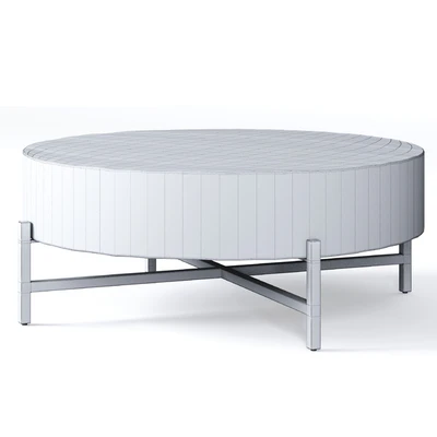 Fargo 40" Round Reclaimed Wood Coffee Table by pottery barn — Вид 4