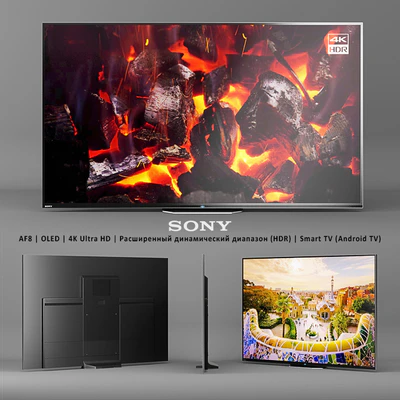 Sony AF8 | OLED | 4K Ultra HD | (HDR) | Smart TV (Android TV) — Вид 1