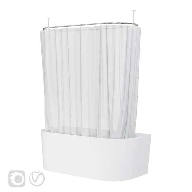 Шторка Для Ванны И Ванна Villeroy and Boch Oberon — Скачать