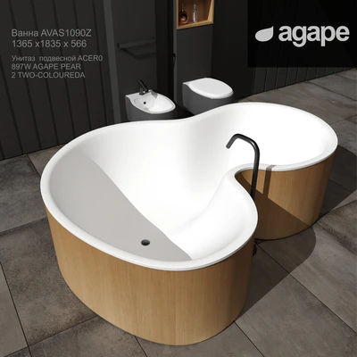 AGAPE bath, toilet, bidet and mixers — Ver 1