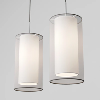 SABA Matt nickel pendant lamp 1L — View 1