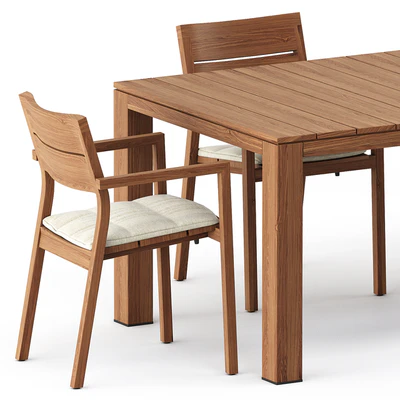 KOS armchair, Kos Teak Table by Tribu — Вид 2