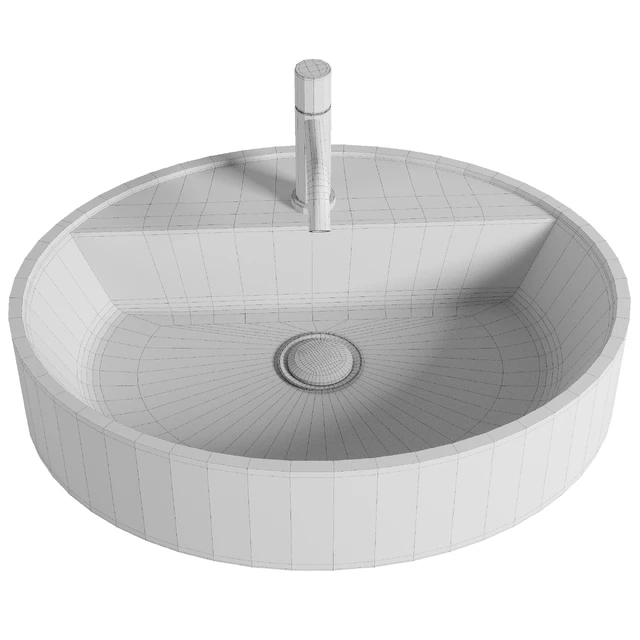 Lavabo da appoggio con foro rubinetto Londra ovale 50 Olympia — Скачать