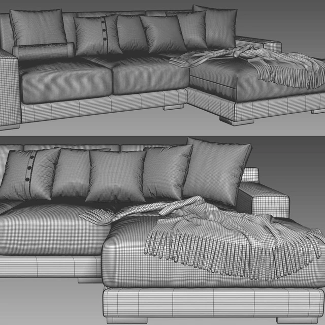 West Elm Dalton Chaise Longue — Скачать