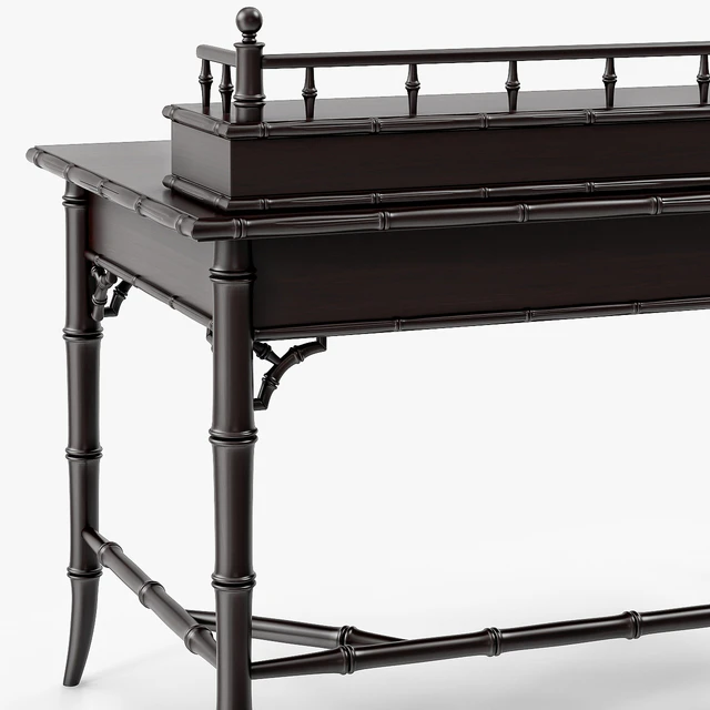 Century Furniture Faux-Bamboo Black Desk — Descargar
