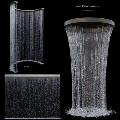Wall rain curtain waterfall — Ver 1
