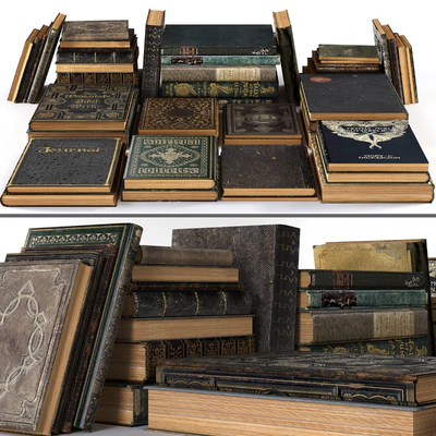 Book Stack Set Classic Old — Вид 1
