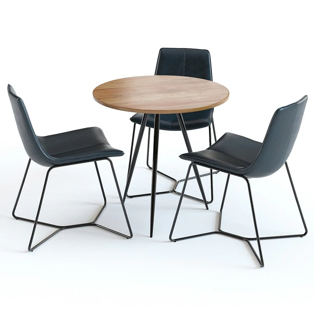 West Elm Wren Bistro Table and Slope Chairs — Скачать