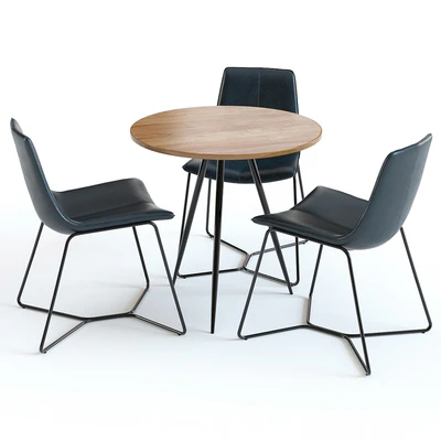 West Elm Wren Bistro Table and Slope Chairs — Вид 1