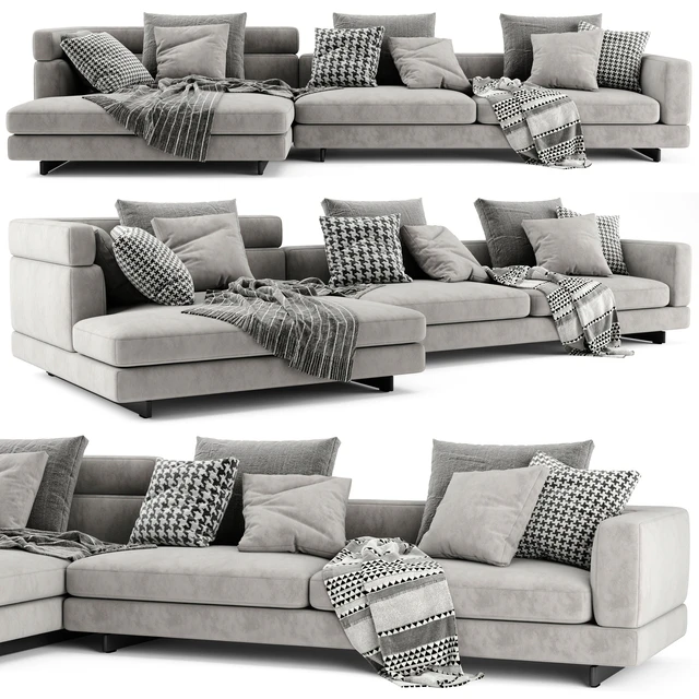 Minotti Alexander Chaise Longue Sofa — Скачать