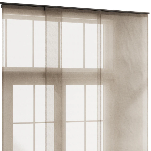 Linen Tulle Panel Blinds — Descargar