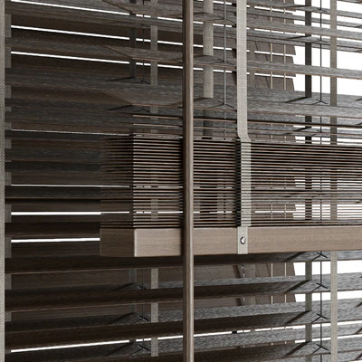 Wooden blinds 03, Folding wooden blinds — Ver 3