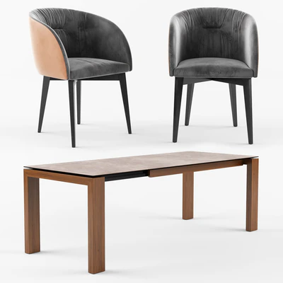 Connubia Calligaris Sigma Dining Table ROSIE SOFT armchair — Ver 3
