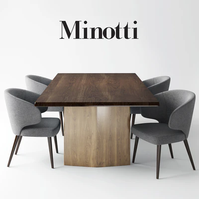 Minotti: стул ASTON, стол MORGAN — Вид 2