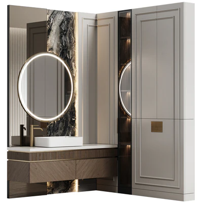 Bathroom furniture 35 in neoclassical style — descargar