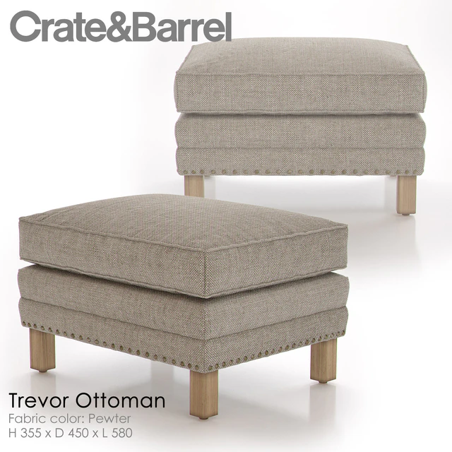 Crate and Barrel Trevor Ottoman — Скачать