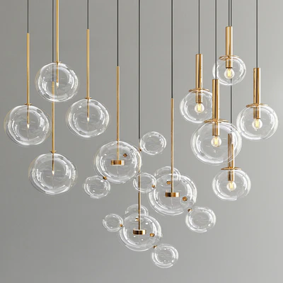 Bolle Glass Pendant Light - 3 types — Download