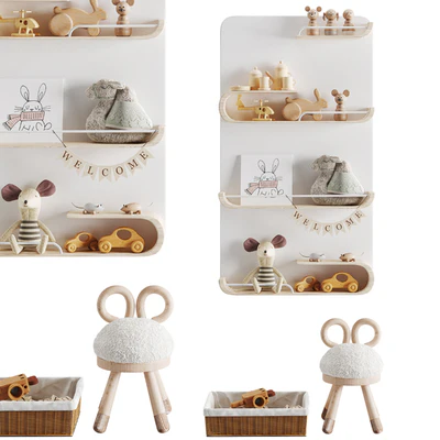 Children room. Decor set 04 — Ver 1