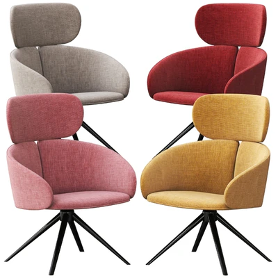 Mobboli PEACH Fabric armchair with headrest — Вид 4