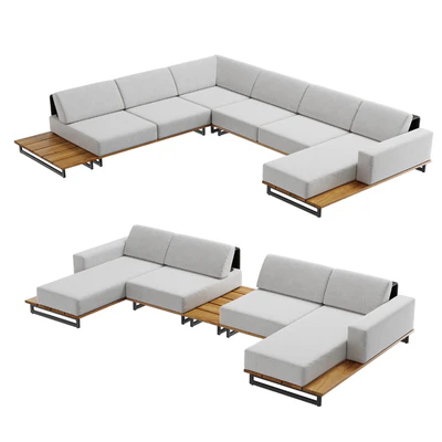 Outdoor garden wicker modular sofa Skyline design ona — Ver 4